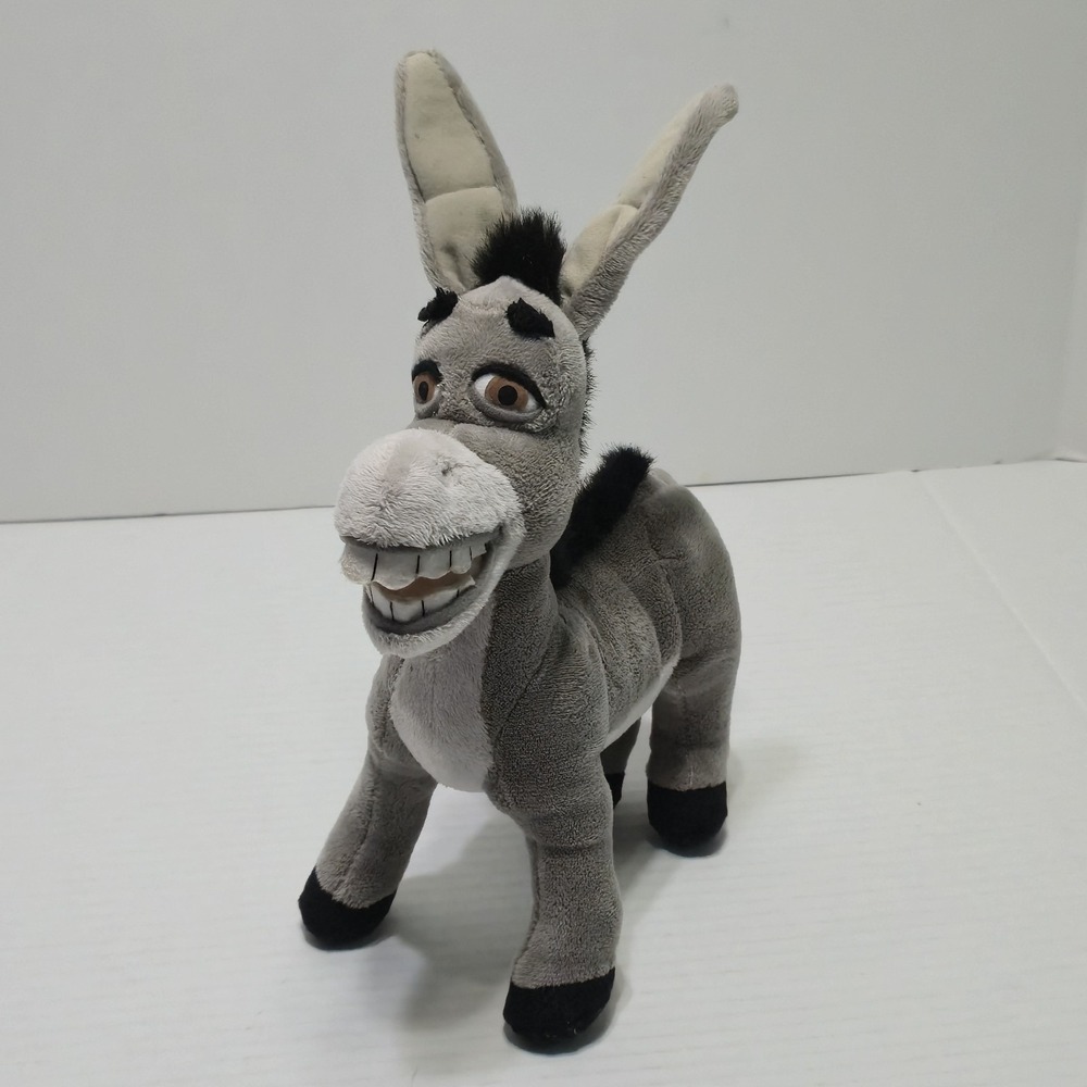 Vtg 2003 Universal Studios Shrek‎ 4-D Donkey Plush DreamWorks Stuffed Animal 9"